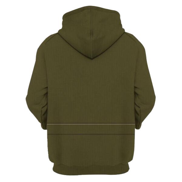 YMskinss Unisex Zip Hoodie U.S Marine Corps Green Service Uniform 3D Uniform-Officer