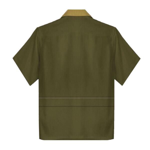 YMskinss Unisex Hawaiian Shirt U.S Marine Corps Green Service Uniform 3D Uniform-Officer