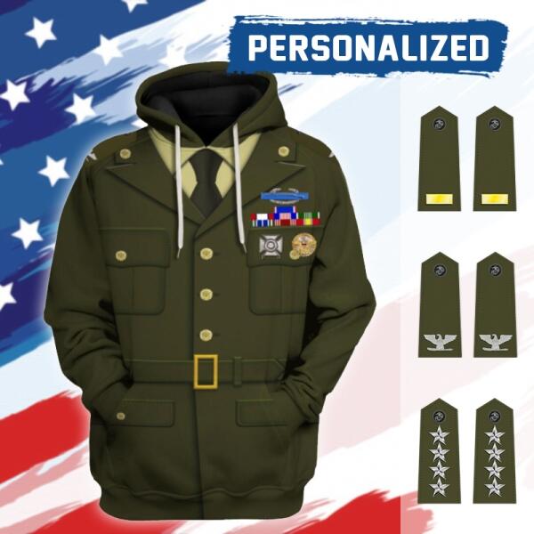 YMskinss Unisex Tracksuit U.S Army Green Service Uniform-Officers