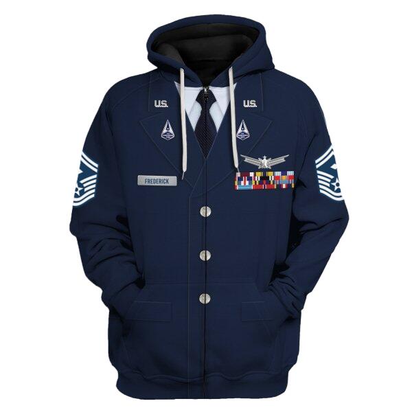 YMskinss Unisex Zip Hoodie U.S Space Force Service Dress 3D Uniform-Enlisted copy