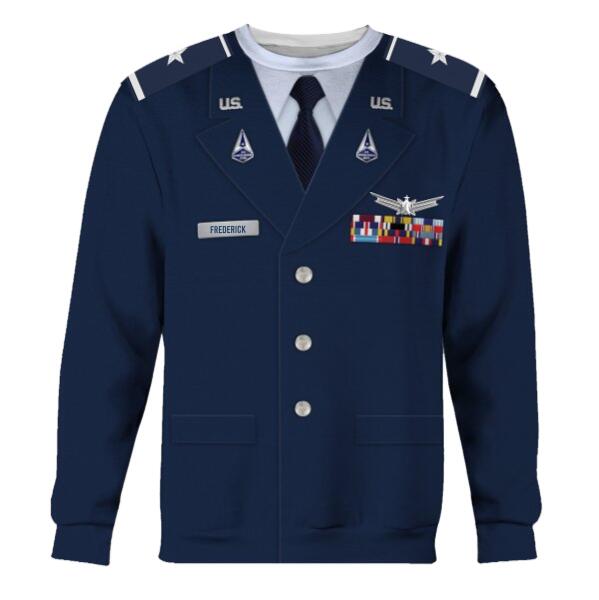YMskinss Unisex Sweatshirt U.S Space Force Service Dress (Class B) 3D Uniform-Officer