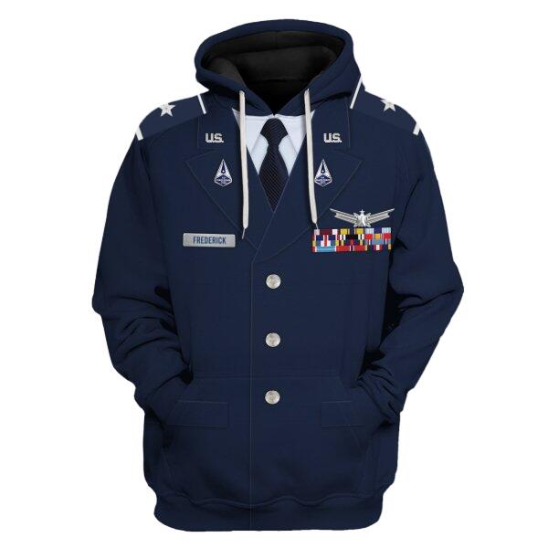 YMskinss Unisex Hoodie U.S Space Force Service Dress (Class B) 3D Uniform-Officer