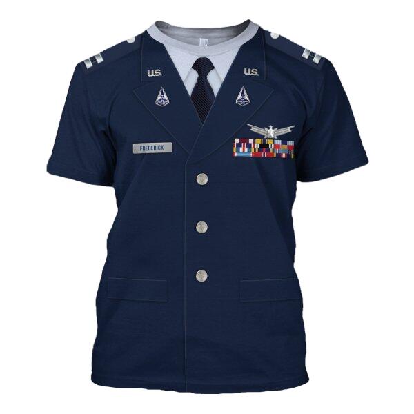 YMskinss Unisex T-shirt U.S Space Force Service Dress (Class A) 3D Uniform-Officer