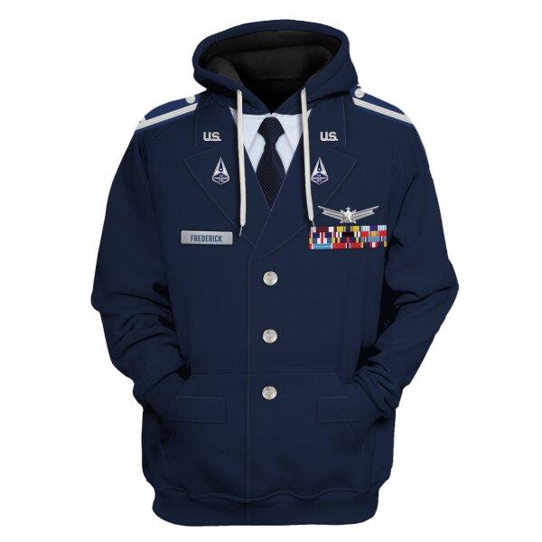 YMskinss Unisex Tracksuit U.S Space Force Service Dress 3D Uniform-Officer