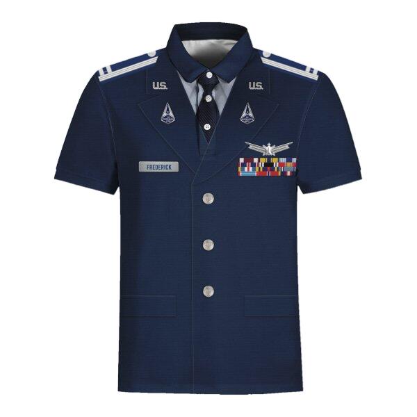 YMskinss Unisex Tracksuit U.S Space Force Service Dress 3D Uniform-Officer