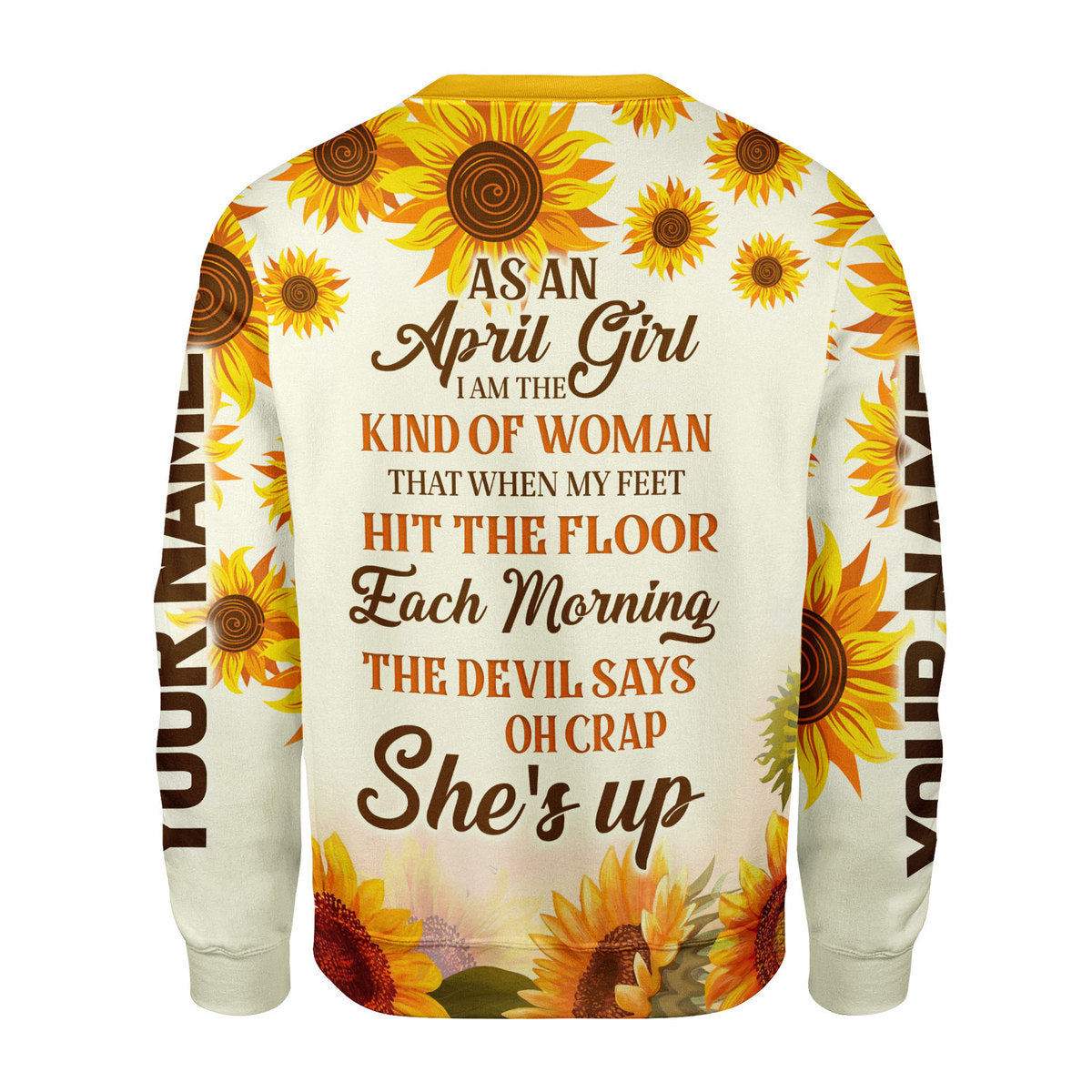 YMskins Personalized Ugly Sweater April Girl All Over Printed