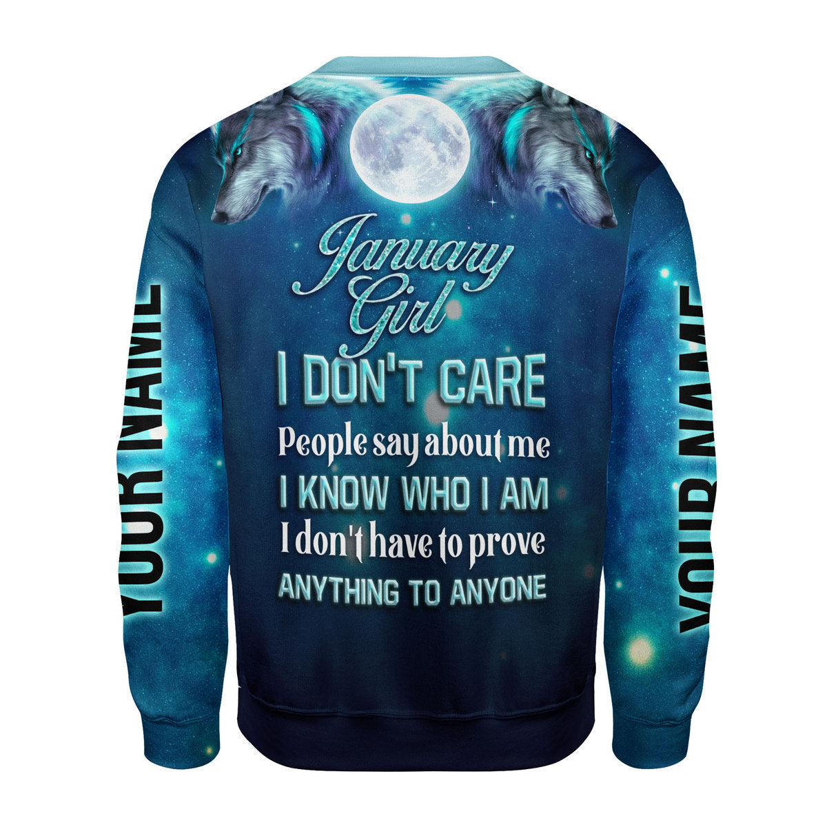 YMskins Personalized Tops January Girl I Don't Care All Over Printed
