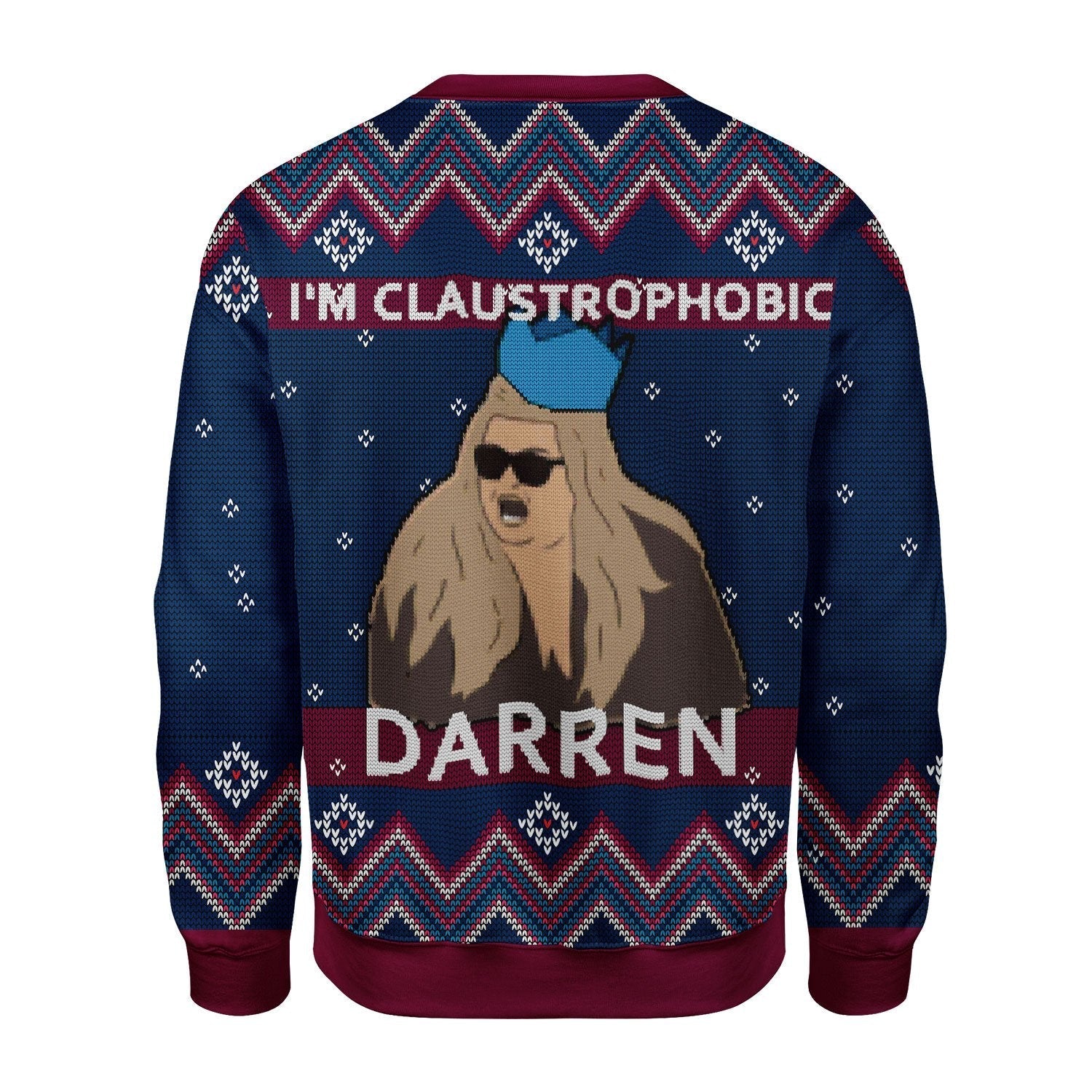 YMskins Christmas Sweater I'm Claustrophobic Darren 3D Apparel