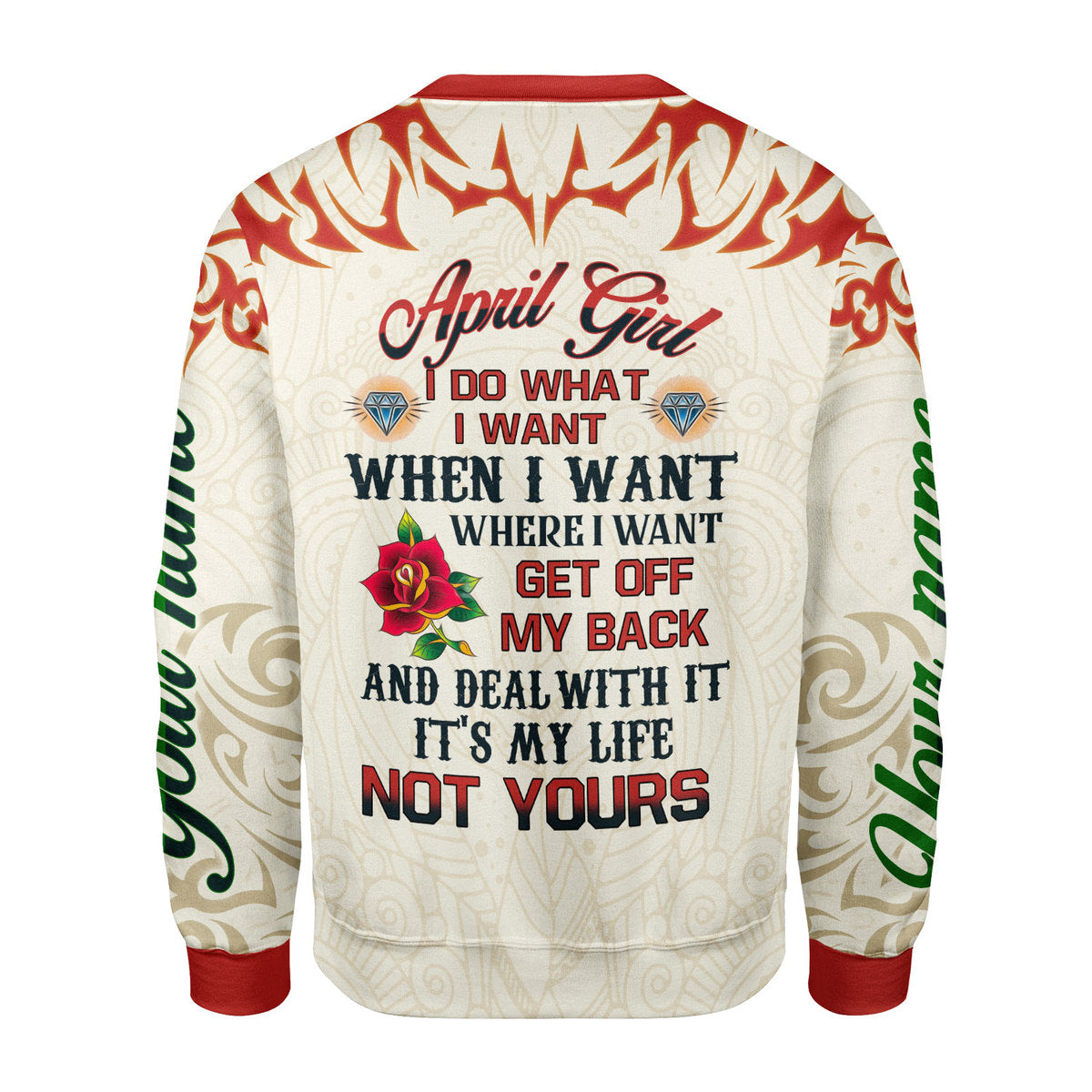 YMskins Personalized Tops April Girl I Do What I Want All Over Printed
