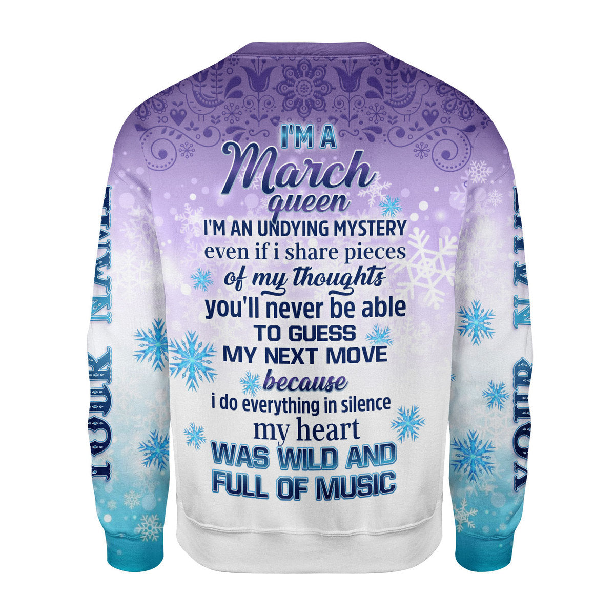YMskins Personalized Tops I'm A March Queen All Over Printed