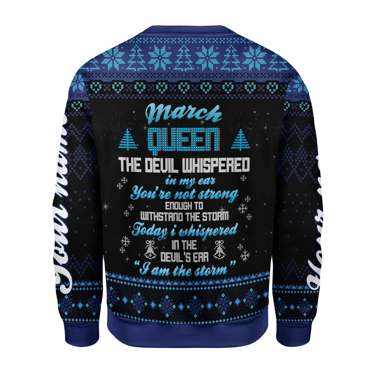 YMskins Personalized Ugly Sweater March Girl I Am The Storm All Over Printed