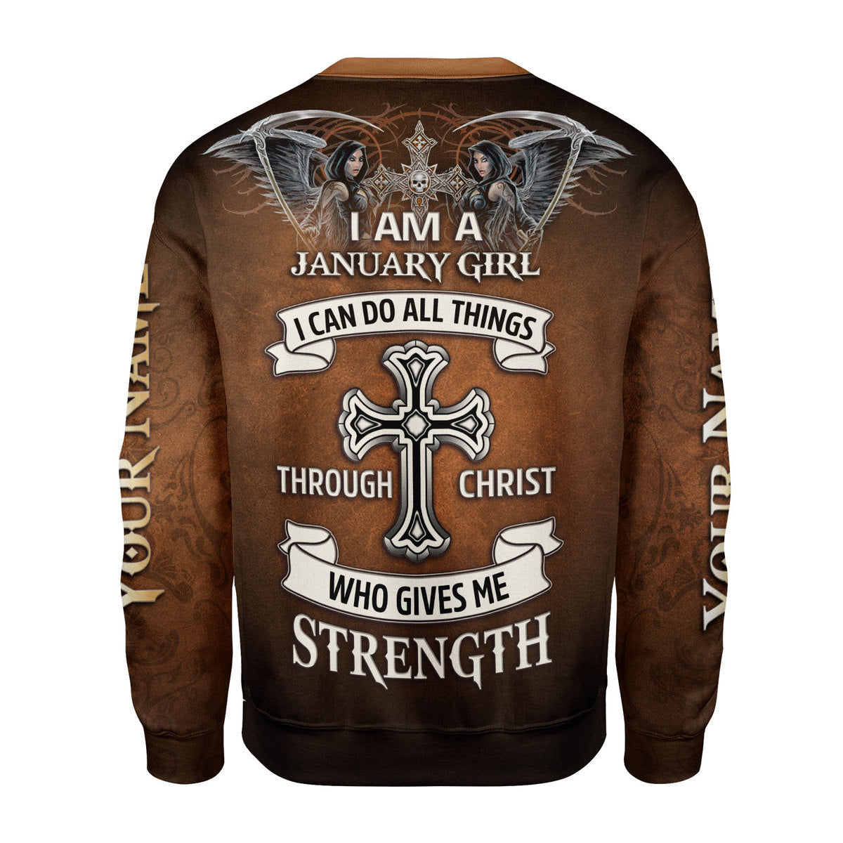 YMskins Personalized Ugly Sweater January Girl All Over Printed