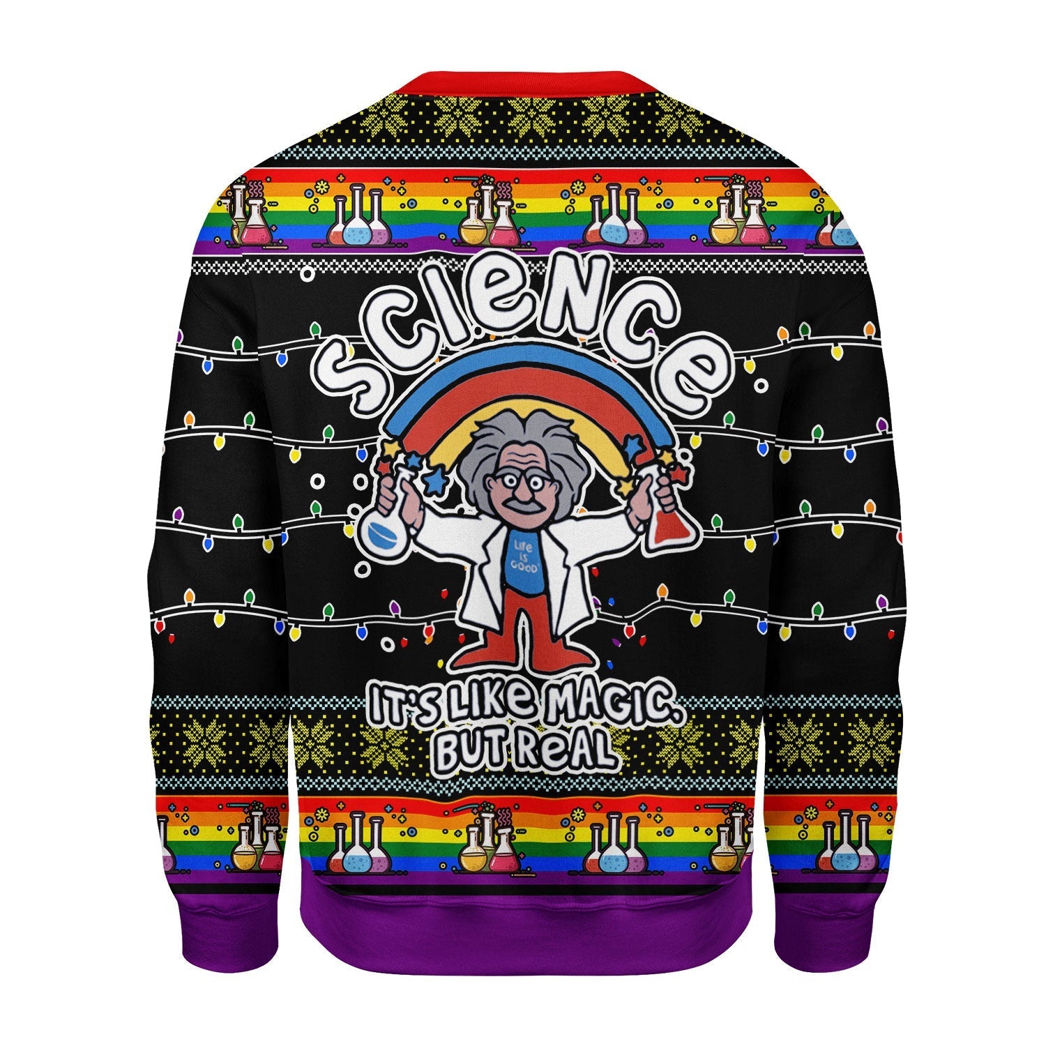 YMskins Christmas Sweater Science LGBT 3D Apparel