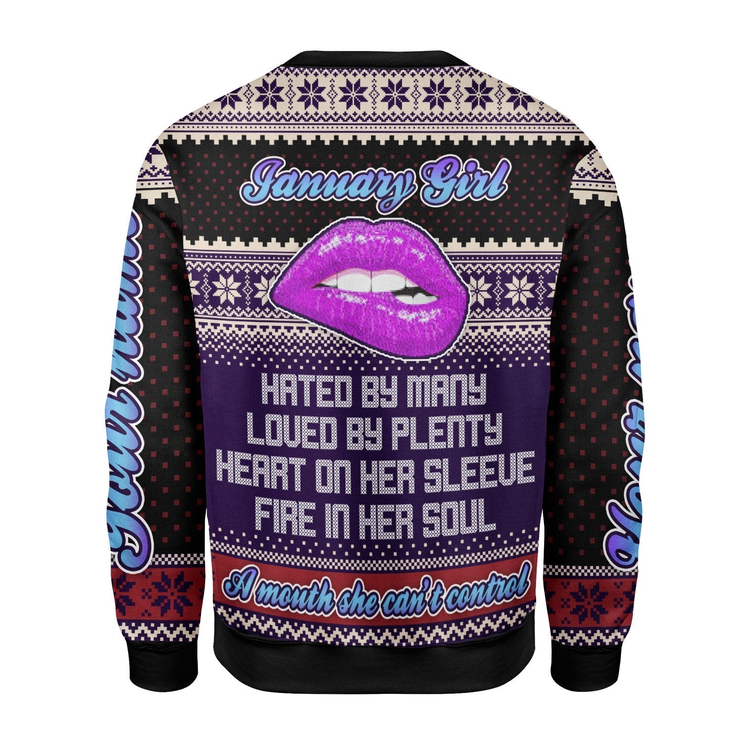 YMskins Personalized Ugly Sweater January Girl All Over Printed