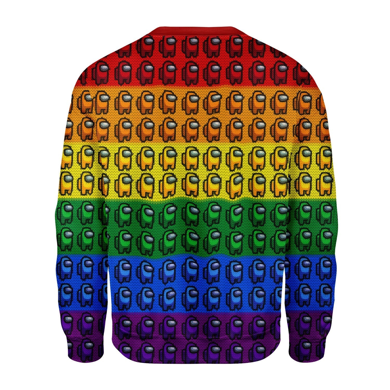 YMskins Christmas Sweater Among Us Gay Pride 3D Apparel
