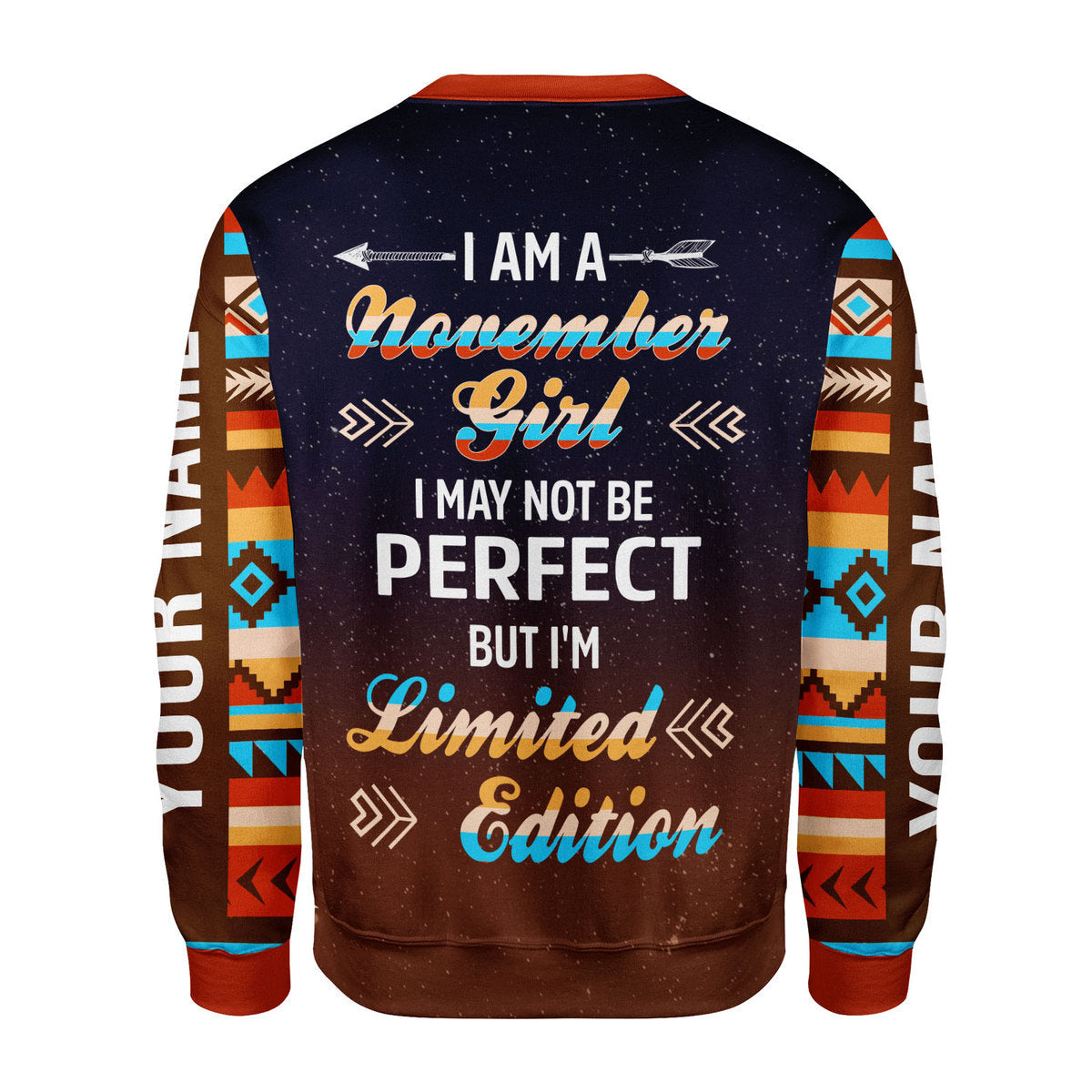 YMskins Personalized Ugly Sweater November Girl All Over Printed