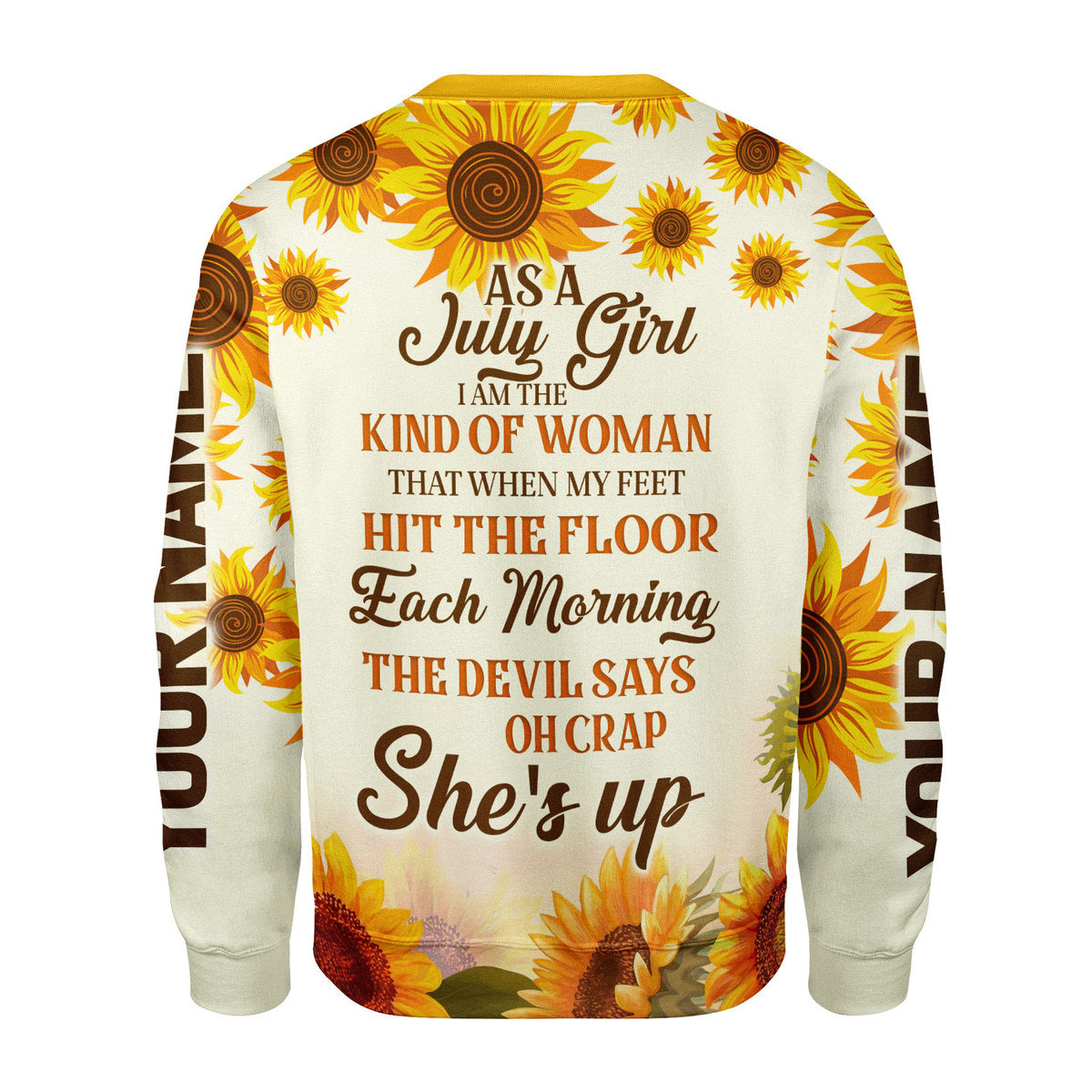 YMskins Personalized Ugly Sweater July Girl All Over Printed