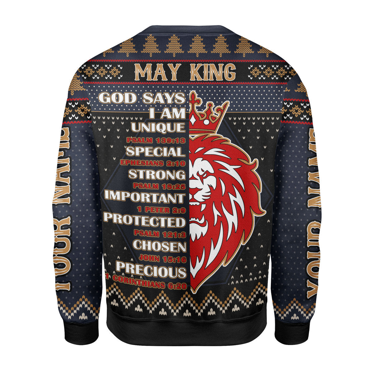 YMskins Personalized Ugly Sweater May Guy All Over Printed