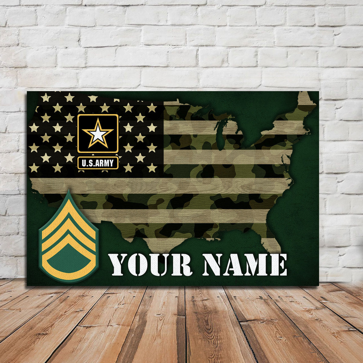 Personalized Name And Rank Insignia U.S. Army Ranks Digital File/ Poster/ Canvas