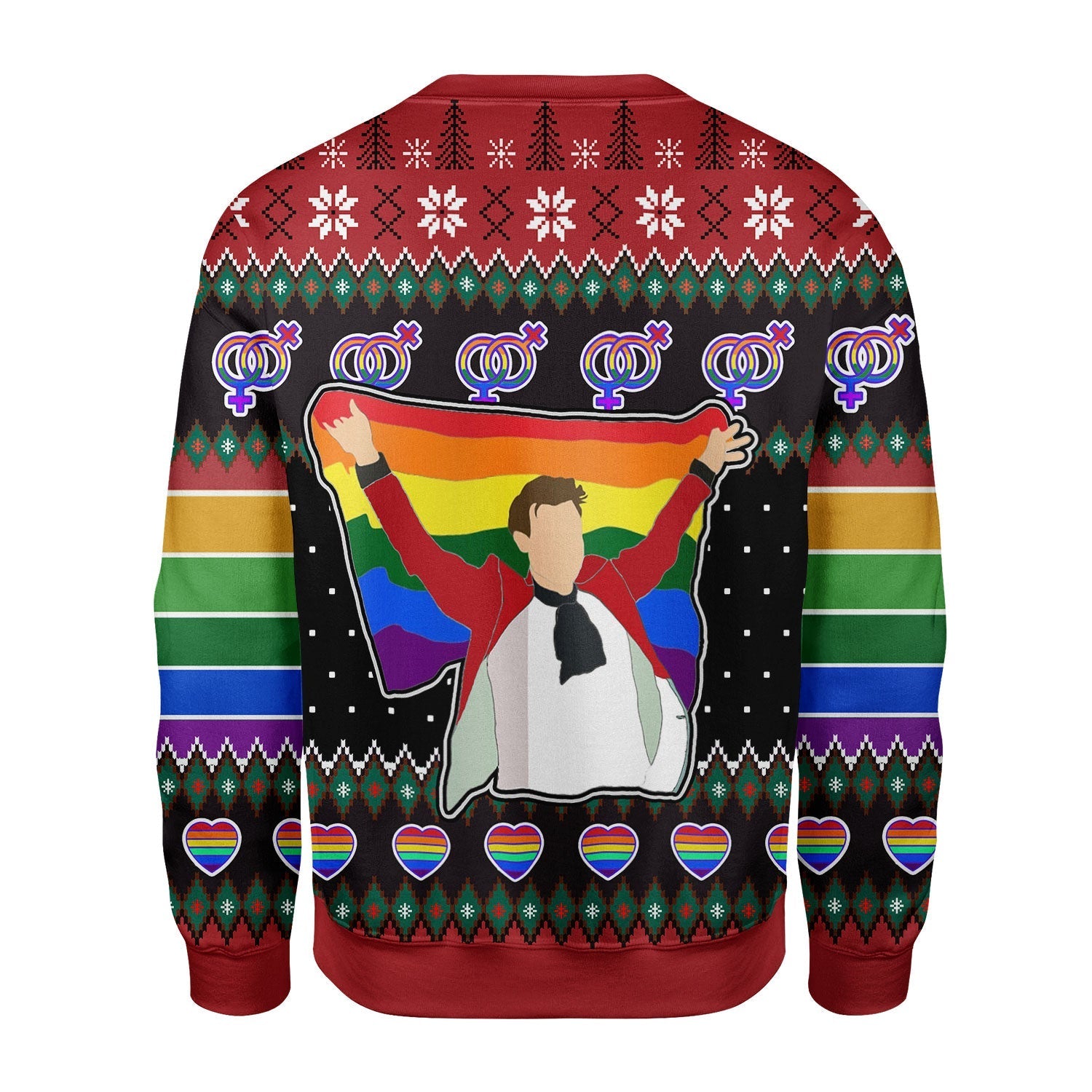 YMskins Christmas Sweater LGBT Harry Styles 3D Apparel