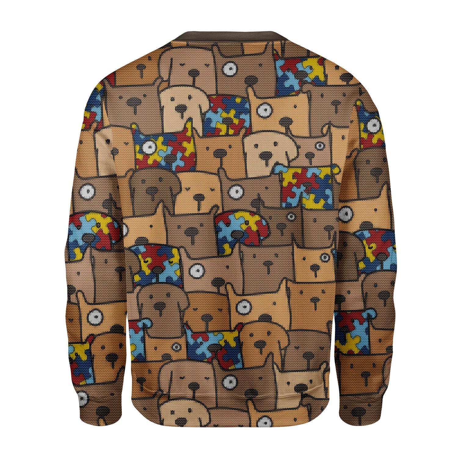 YMskins Christmas Sweater Autism Dog 3D Apparel
