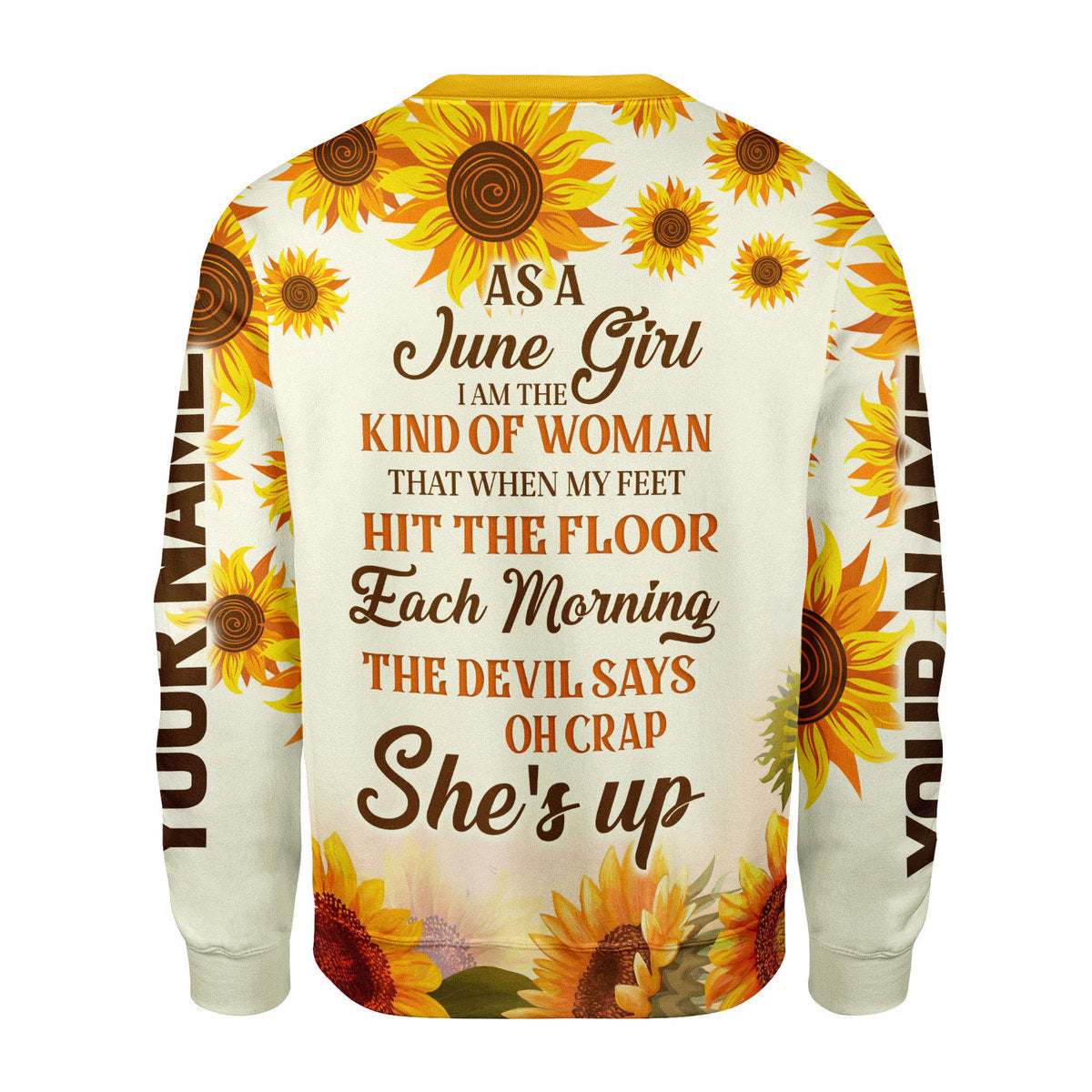 YMskins Personalized Ugly Sweater June Girl All Over Printed