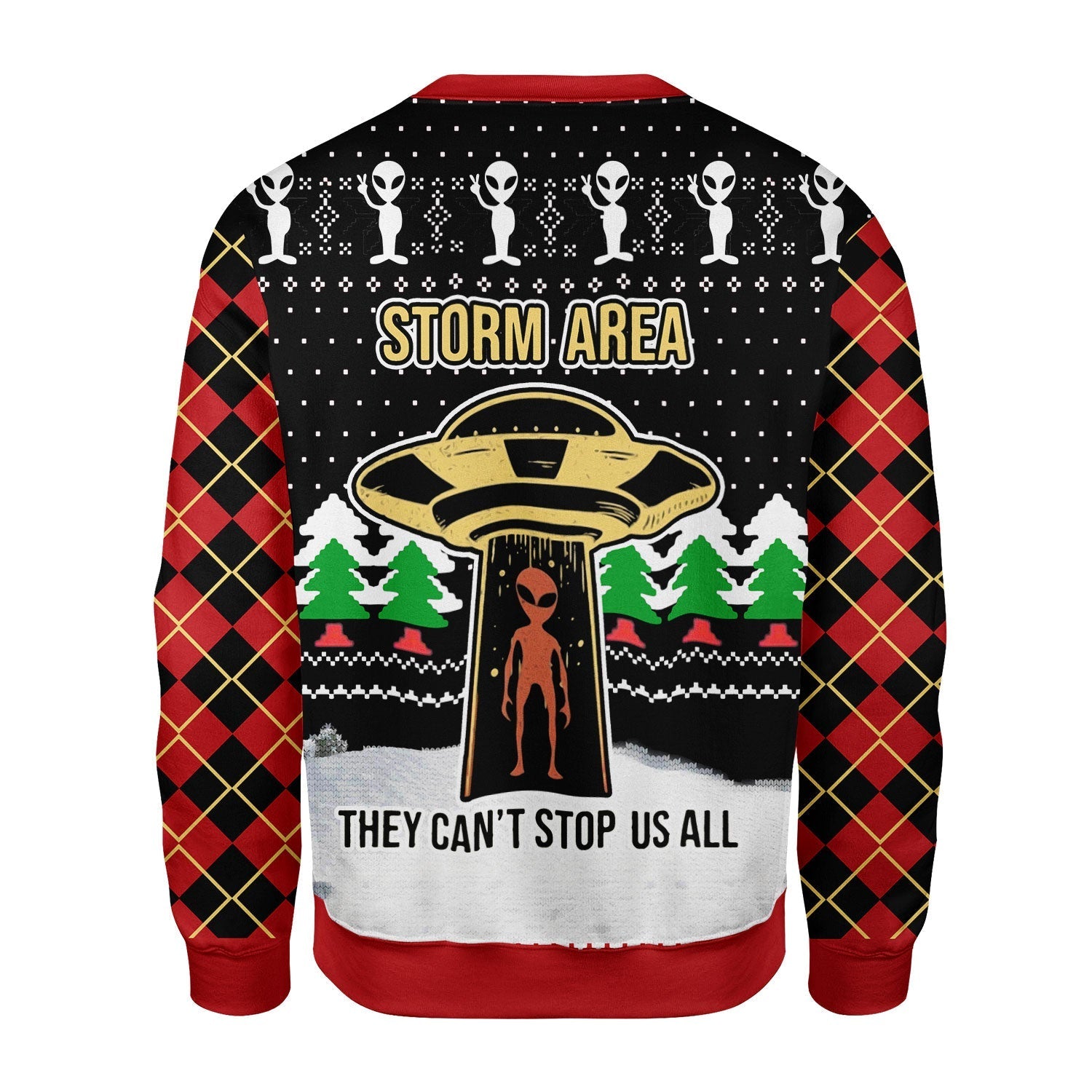 YMskins Christmas Sweater Alien Storm Area They Can't Stop Us All 3D Apparel