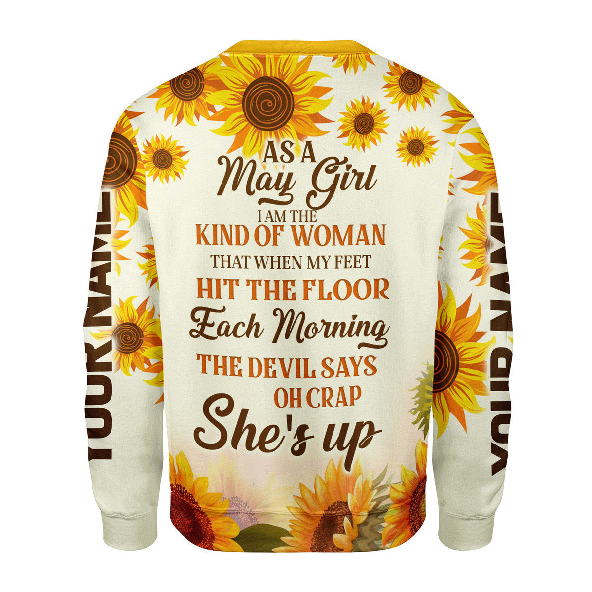 YMskins Personalized Ugly Sweater May Girl All Over Printed