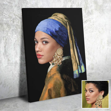 Personalized Canvas Girl With A Pearl Earring