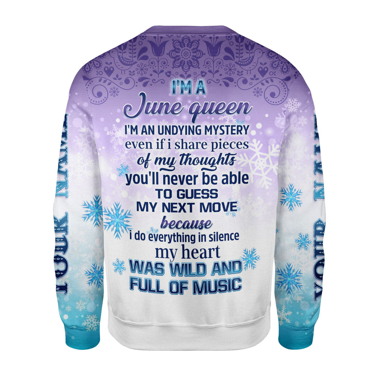 YMskins Personalized Ugly Sweater I'm A June Queen All Over Printed