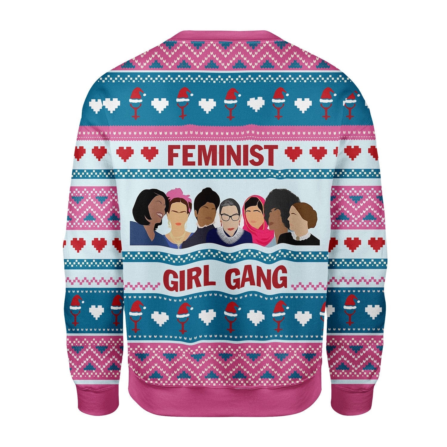 YMskins Christmas Sweater Feminist Girl Gang 3D Apparel