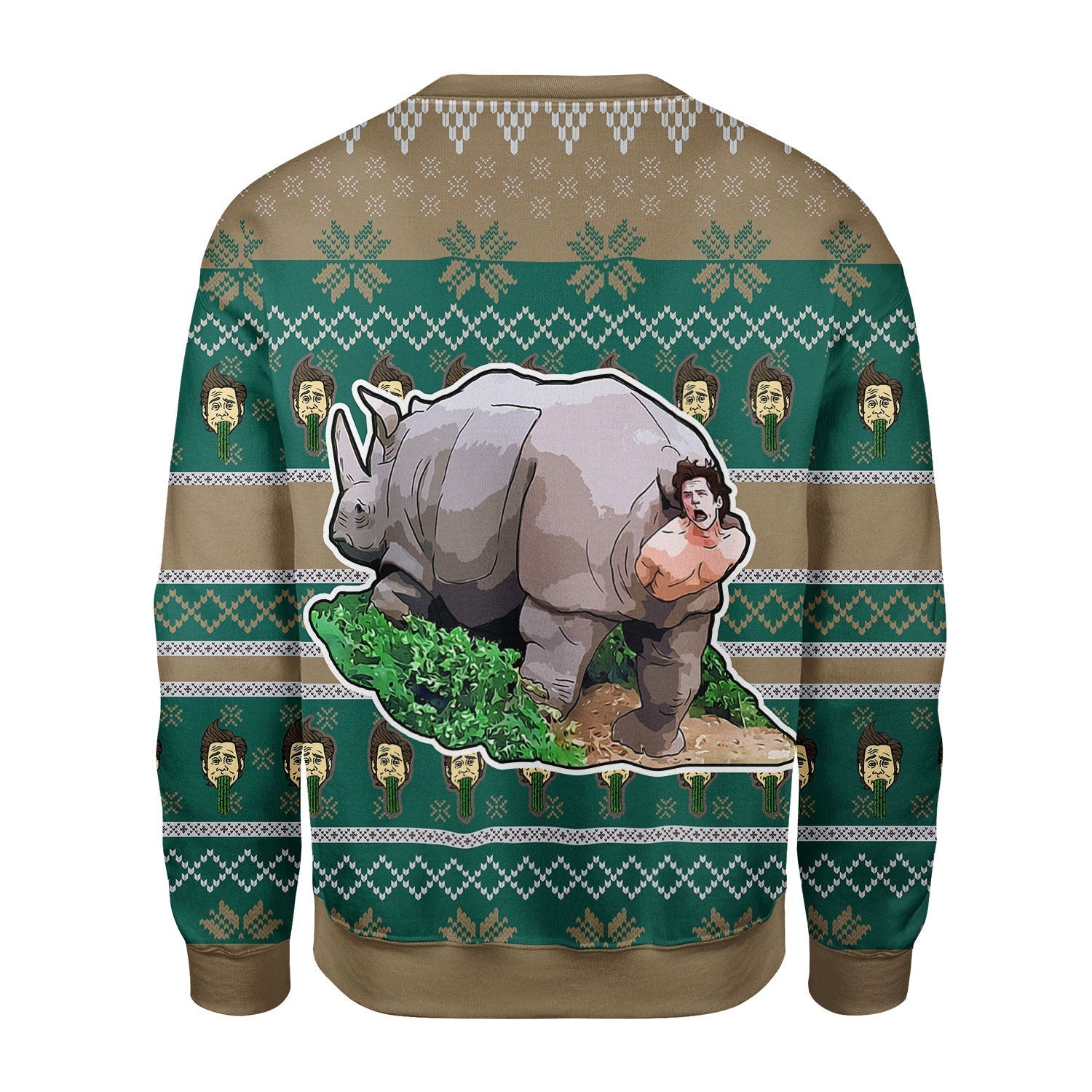 YMskins Christmas Sweater Rhino Giving Birth 3D Apparel