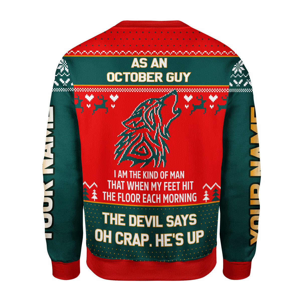 YMskins Personalized Sweatshirt October Guy All Over Printed