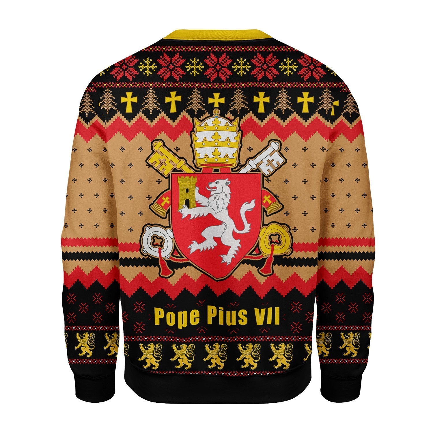 YMskins Christmas Sweater Pope Pius VIII Coat of Arms 3D Apparel