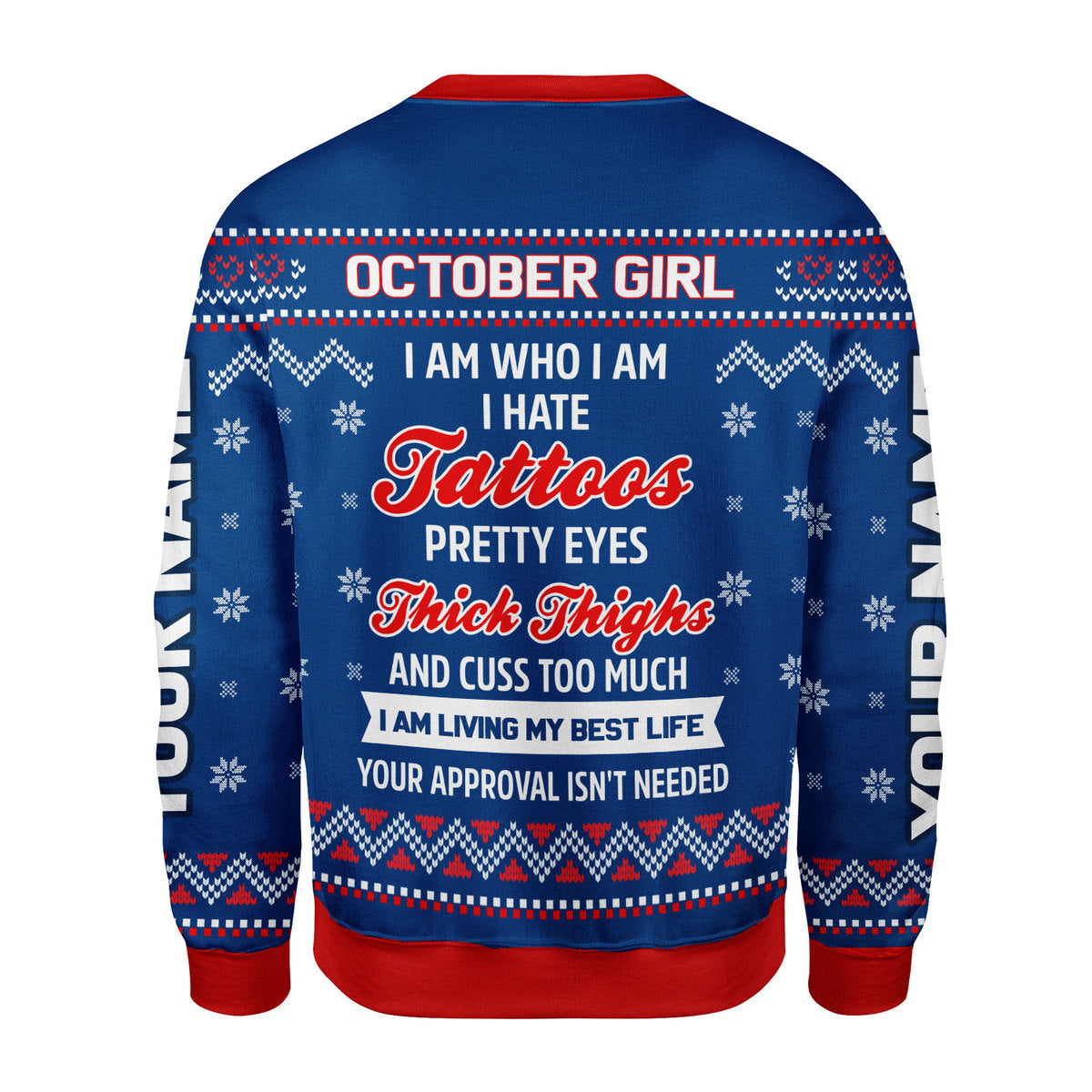YMskins Personalized Sweatshirt October Girl I Am Who I Am All Over Printed