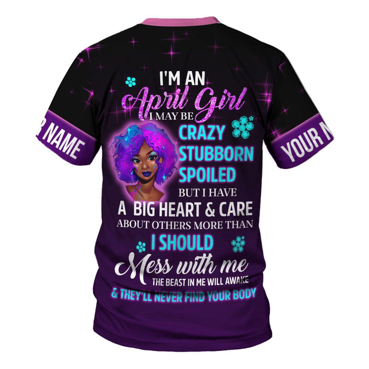 YMskins Personalized T-Shirt Queen Was Born In April All Over Printed