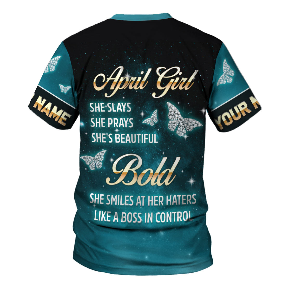 YMskins Personalized Tops April Girl All Over Printed