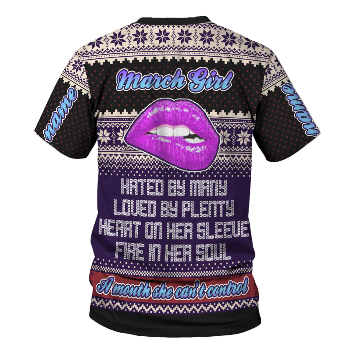YMskins Personalized T-Shirt March Girl All Over Printed