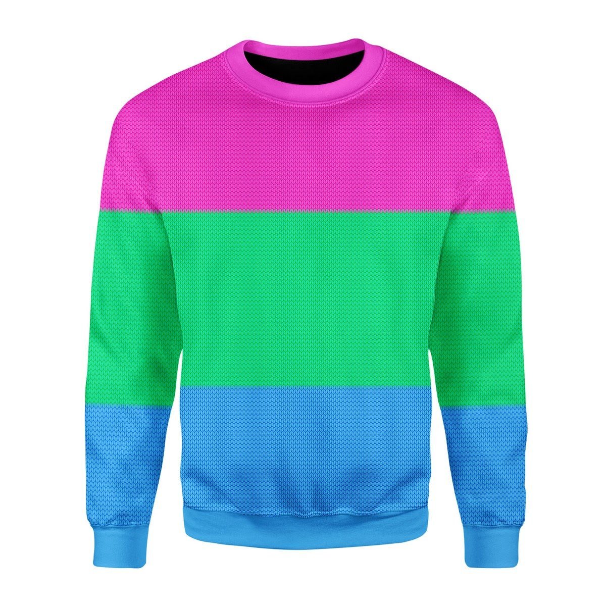 Gearhomies Christmas Unisex Sweater Polysexual Flag 3D Apparel