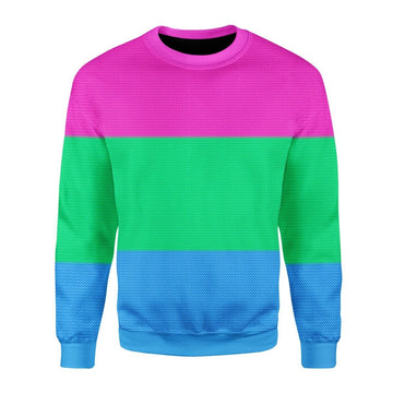 Gearhomies Christmas Unisex Sweater Polysexual Flag 3D Apparel