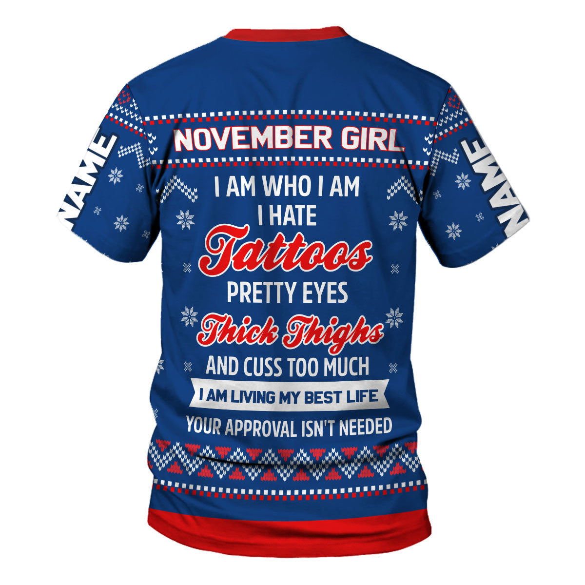 YMskins Personalized Tops November Girl All Over Printed