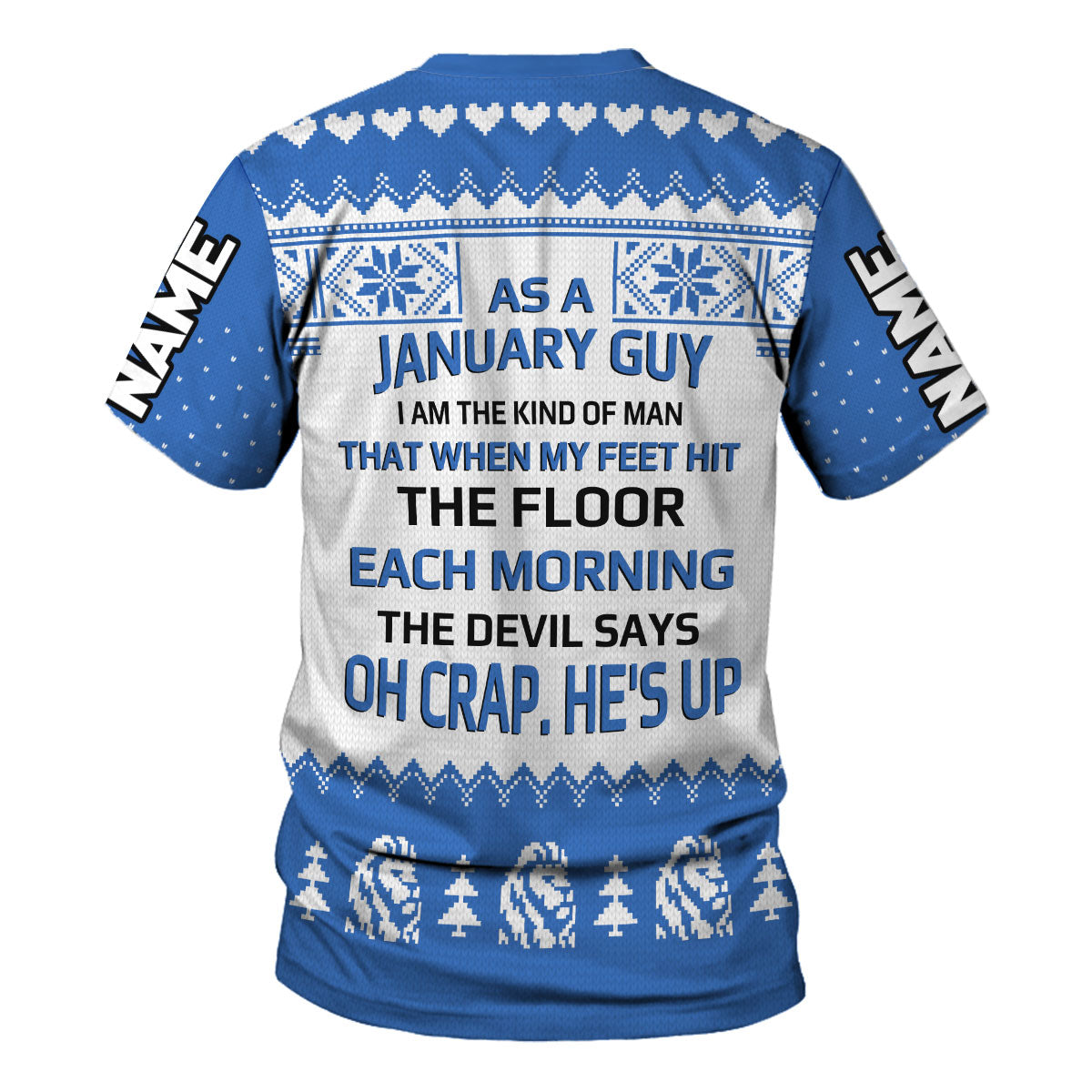 YMskins Personalized T-Shirt January Guy All Over Printed