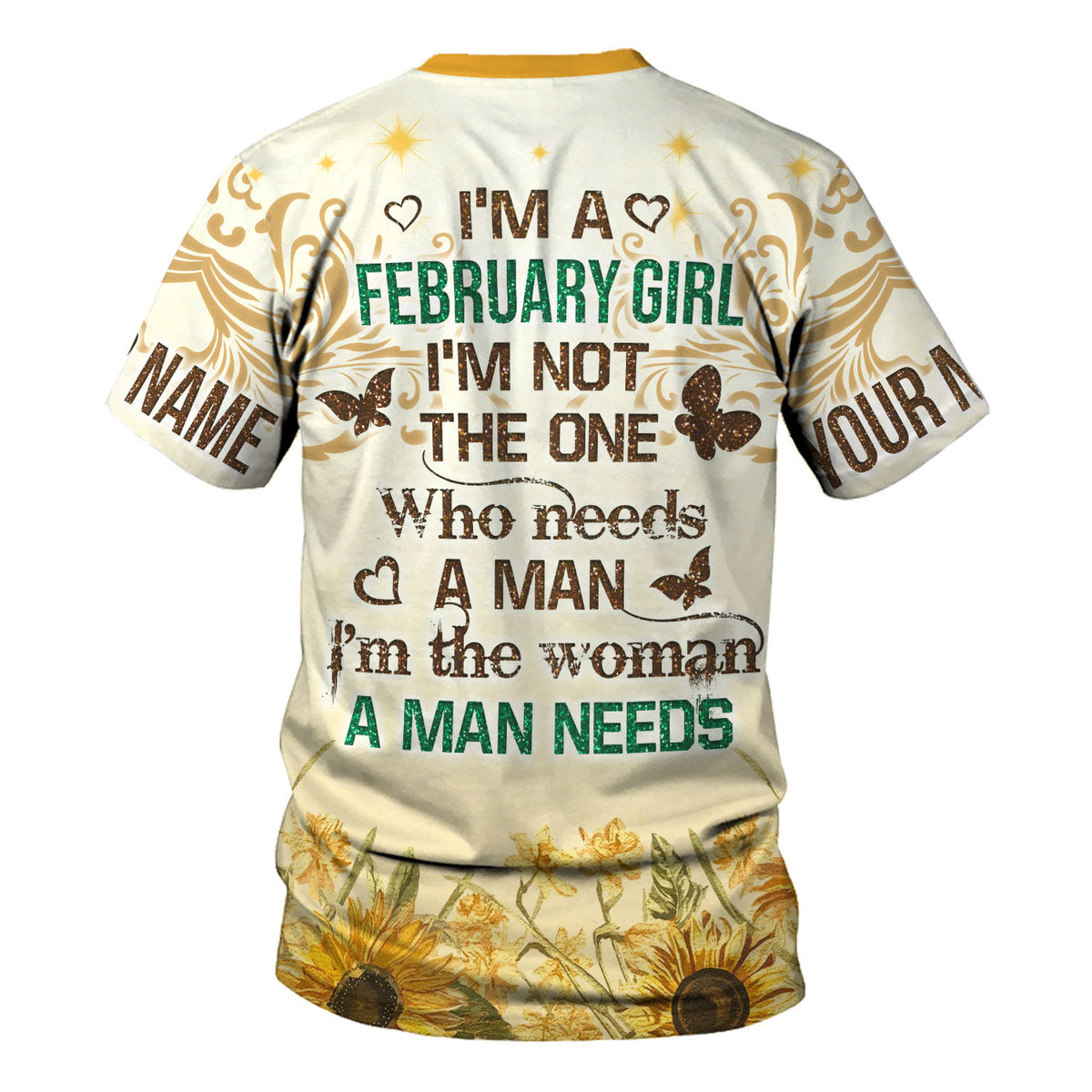 YMskins Personalized Tops February Girl All Over Printed