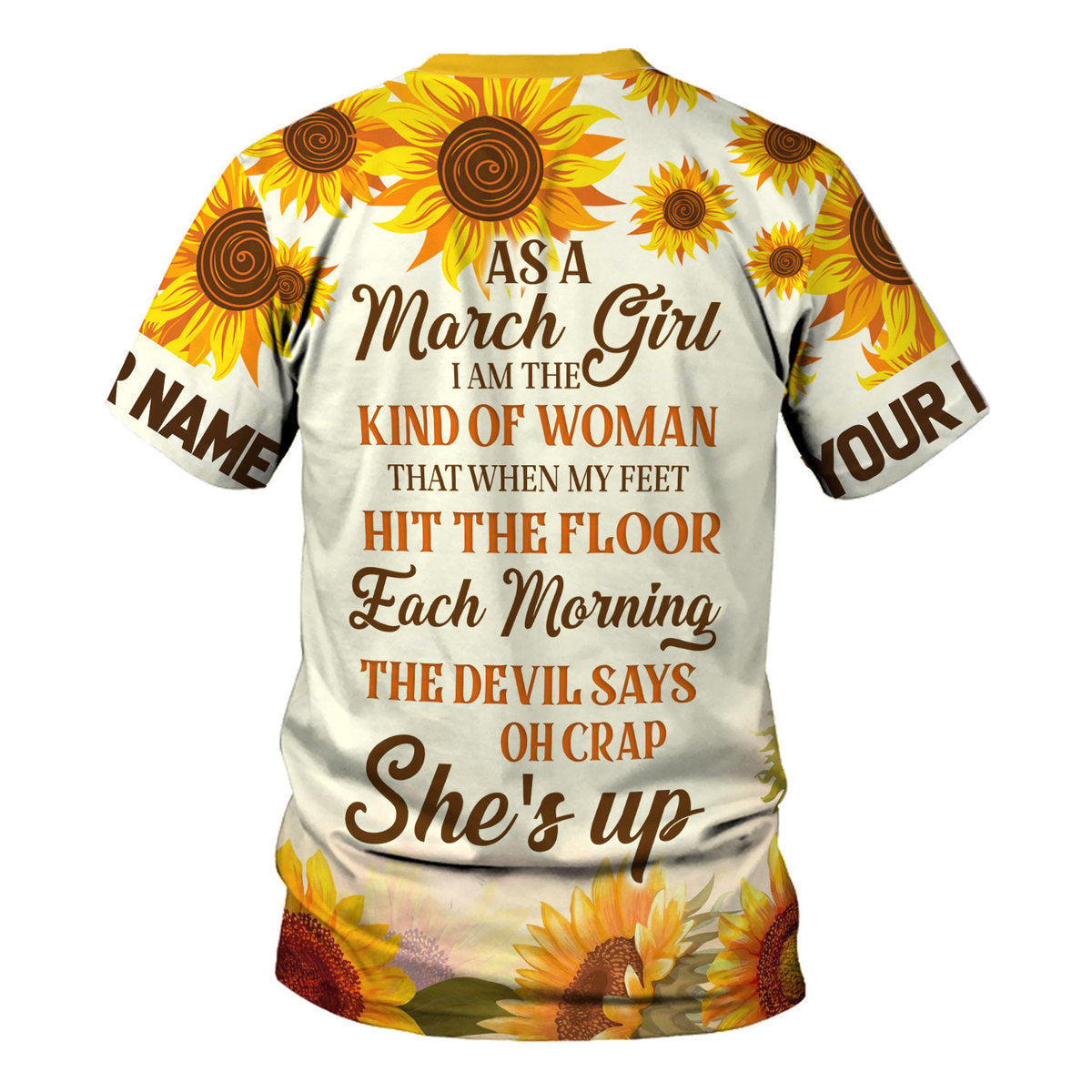 YMskins Personalized T-Shirt March Girl All Over Printed