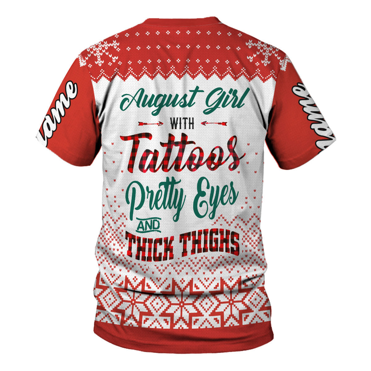 YMskins Personalized Tops August Girl All Over Printed