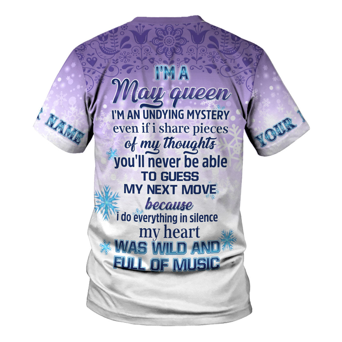 YMskins Personalized Tops I'm A May Queen All Over Printed