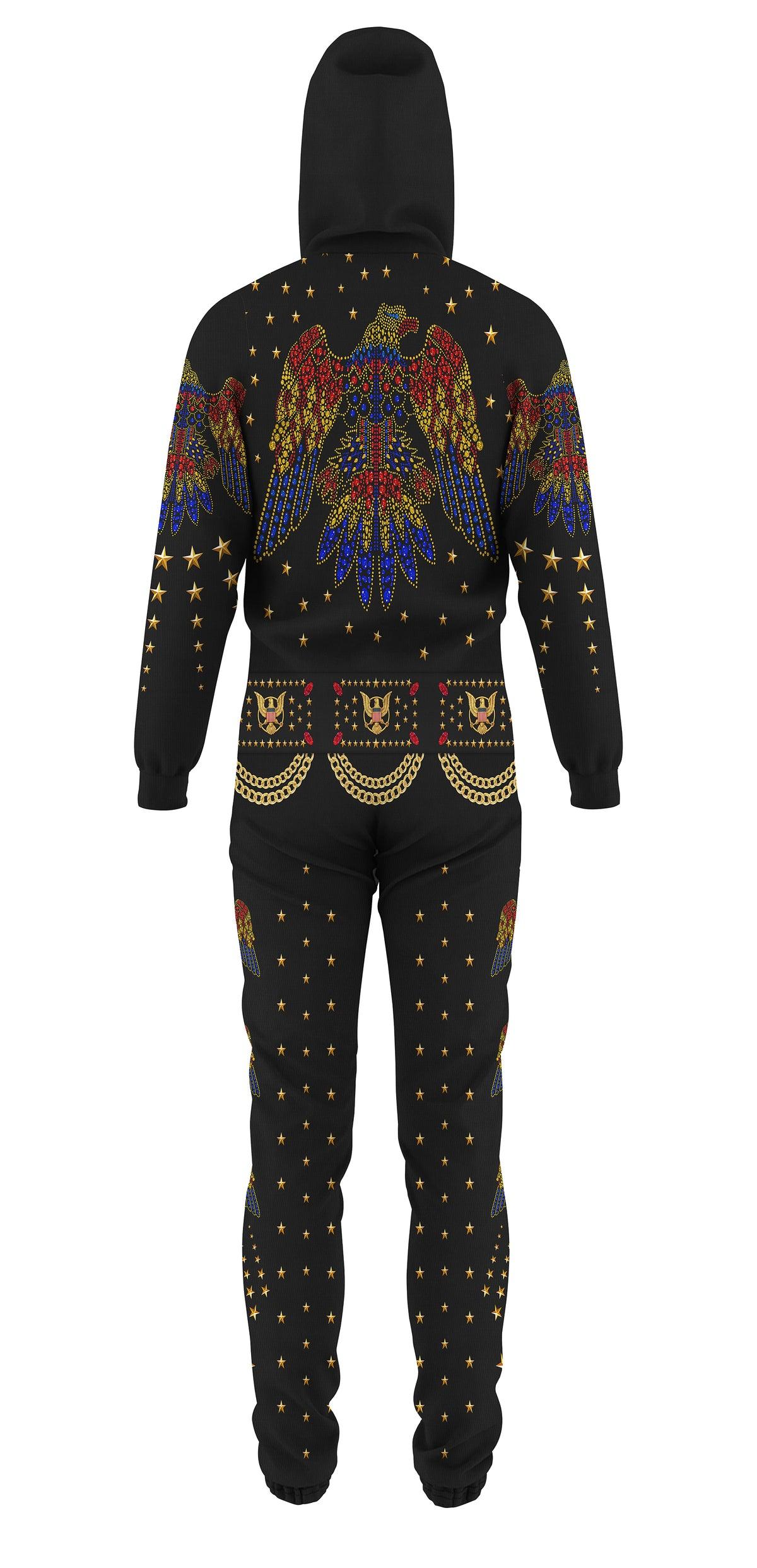 Gearhomie Elvis EAGLE Black jumpsuit Costume - Gearhomie.com