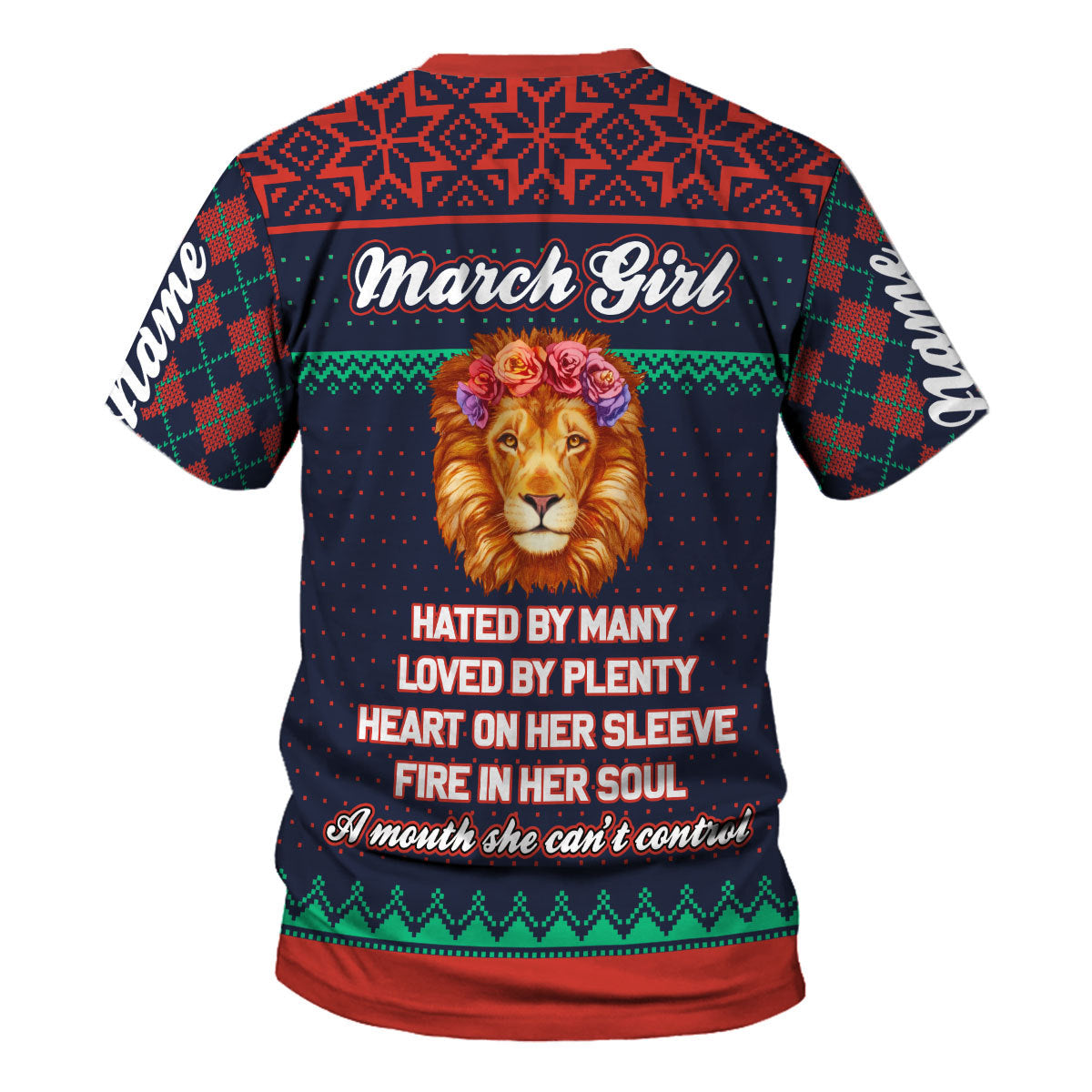 YMskins Personalized T-Shirt March Girl All Over Printed