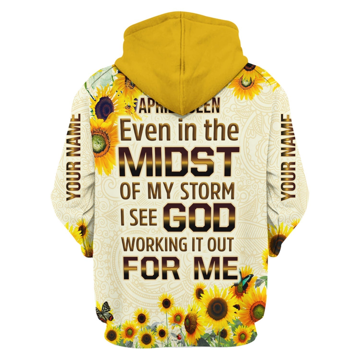 YMskins Personalized Zip Hoodie April Queen All Over Printed