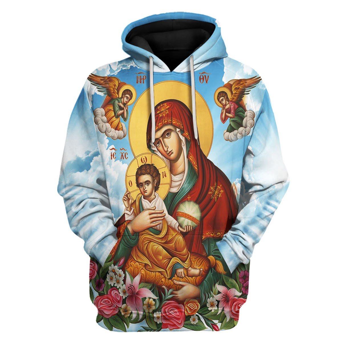 YMskins Tops Pullover Sweatshirt Mary Eastern Christianity 3D Apparel